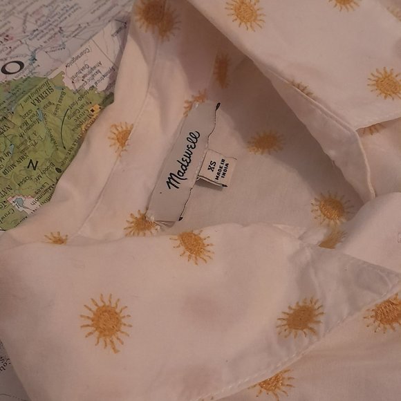 Madewell Embroidered Sun Shirt XS - Picture 6 of 7